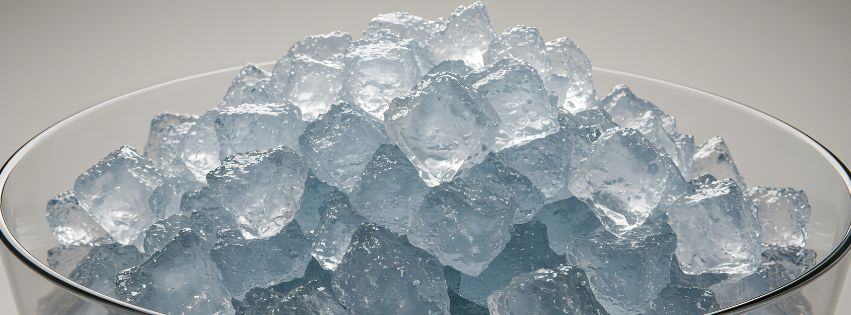 Nugget ice in a bowl.