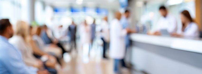 Hospital office lobby background image.