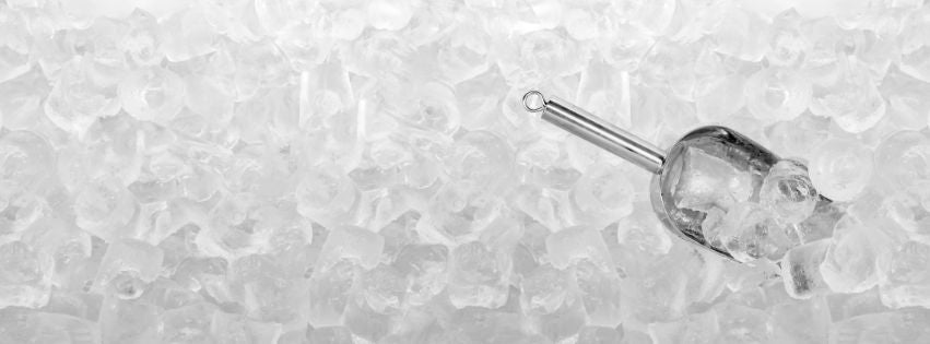 Ice scooper in ice.