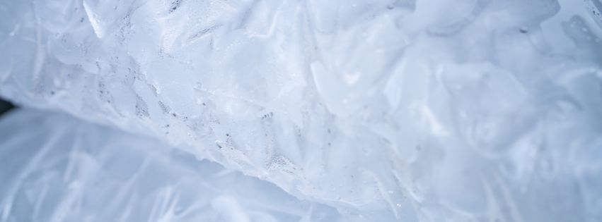 Bagged ice closeup.
