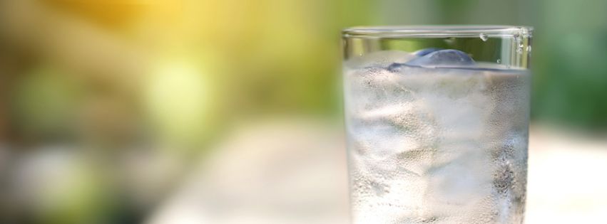Glass of ice water.
