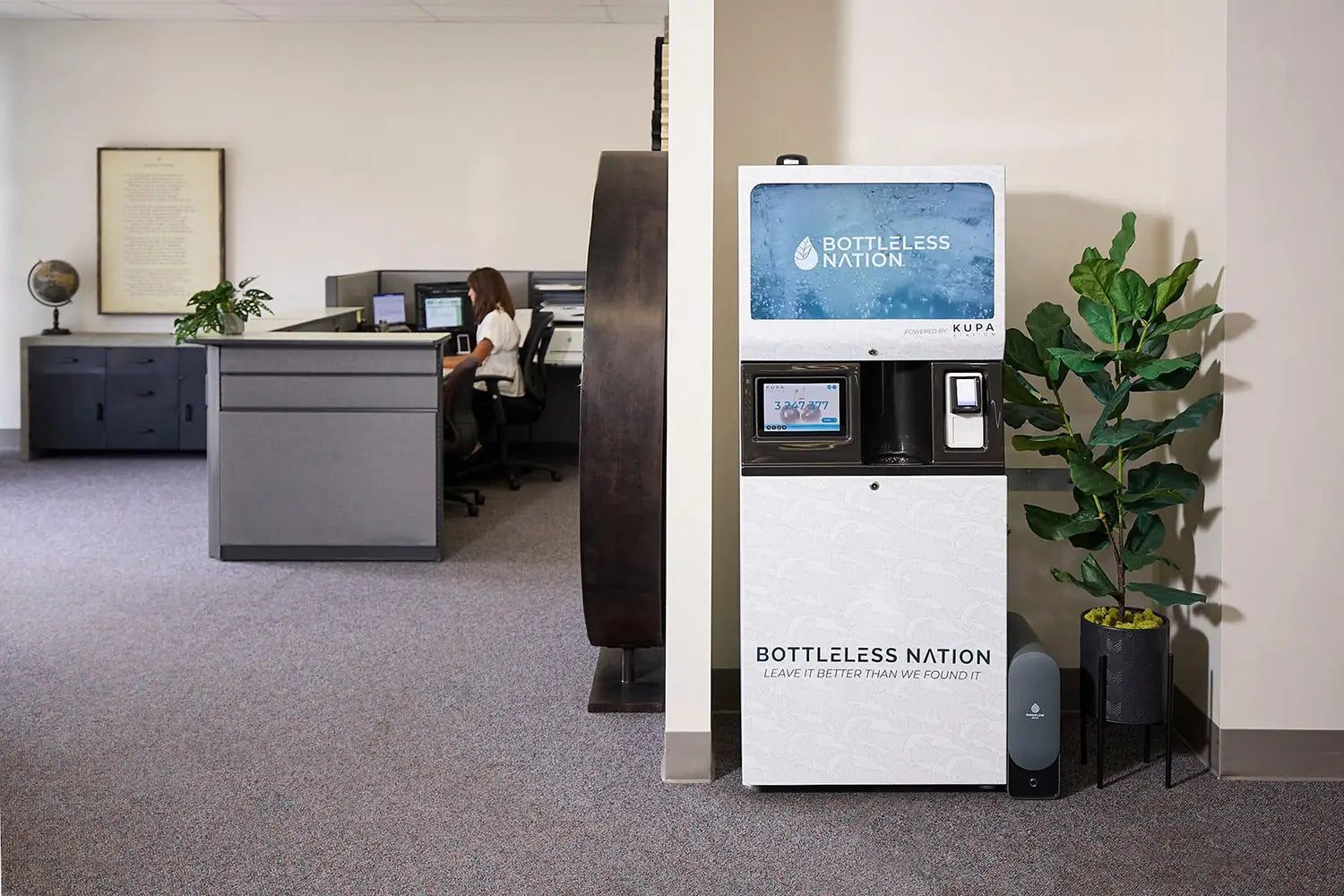 Specialty water purification system in an office