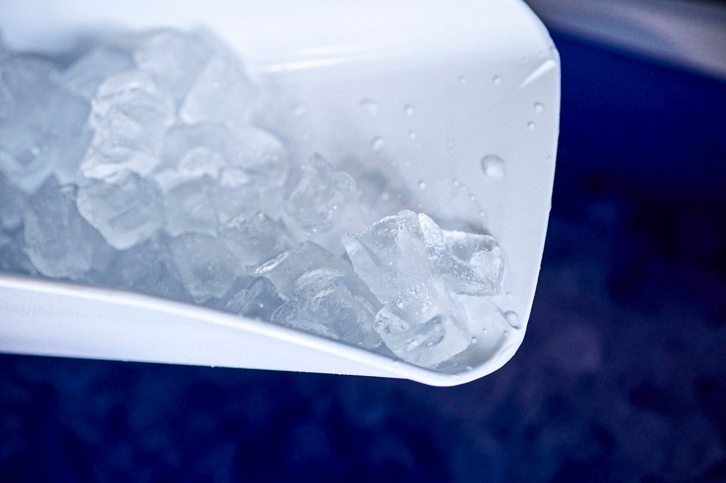 Fresh ice from a Bottleless Nation commercial ice machine