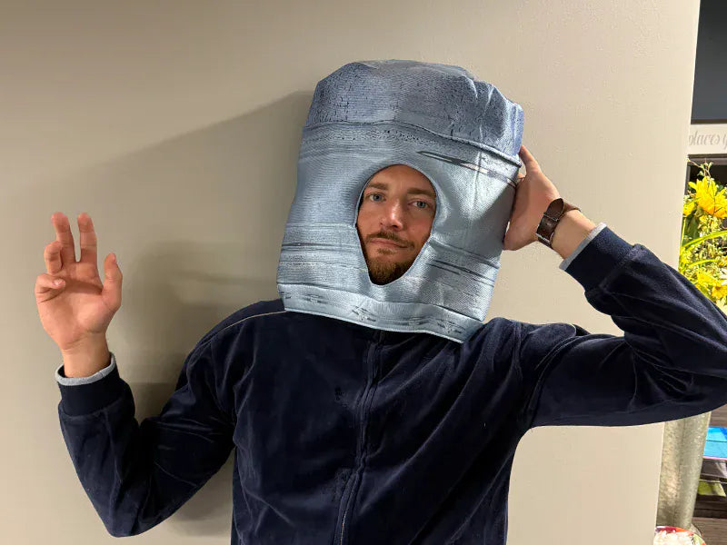 Man wearing Bottleless Nation branded apparel